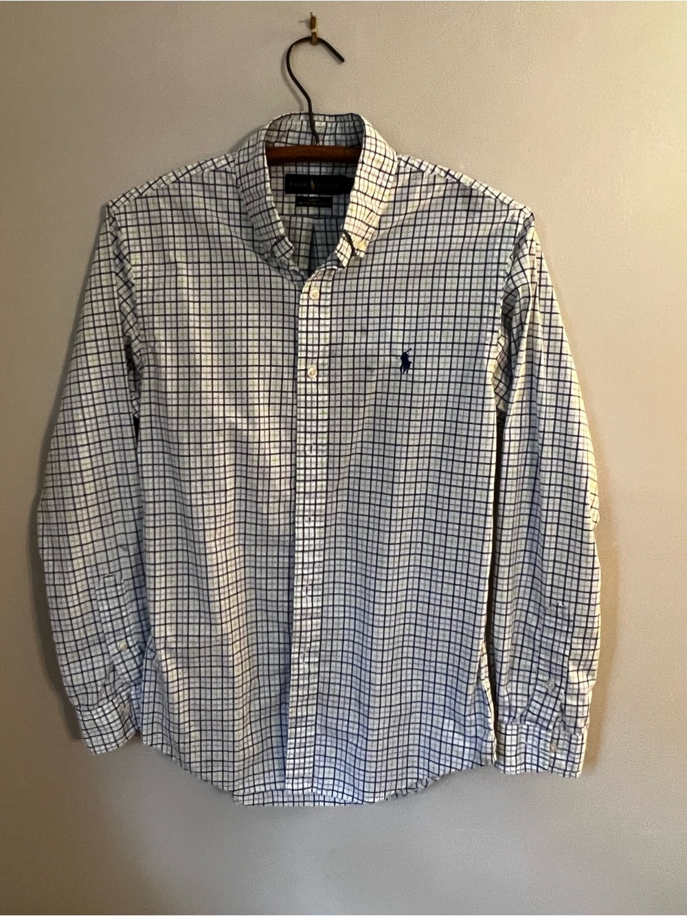 Ralph Lauren Polo navy green check cotton SZ S